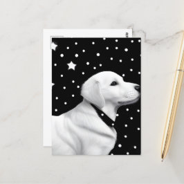 Svartvit, utspädningseffekt, Hund Vykort