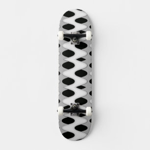 Svartvit våg old school skateboard bräda 21,6 cm