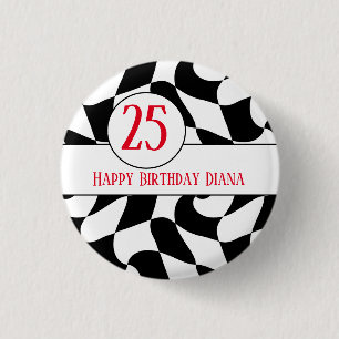 svartvit vågigt, pappra tallrikar knapp