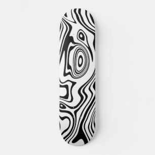 Svartvit Vågigt skateboard (stripe skal) Välj Färg