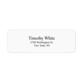 Svartvit, vanlig Elegant, lägiftig modern Returadress Etikett