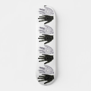 Svartvit Vänskap Händer Mini Skateboard Bräda 18,7 Cm