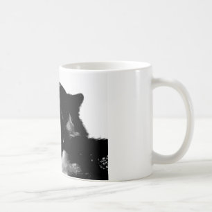 Svartvit Varg Kaffemugg