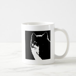 Svartvit Varg Kaffemugg