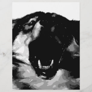 Svartvit Varg Reklamblad