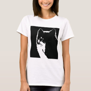Svartvit Varg T Shirt