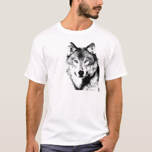 Svartvit Varg T-shirt