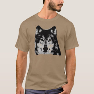 Svartvit Varg Tee