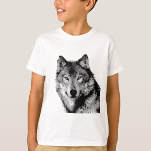 Svartvit Varg Tee