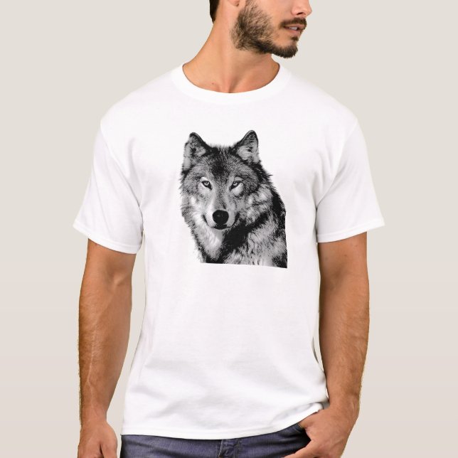 Svartvit Varg Tröja (Framsida)