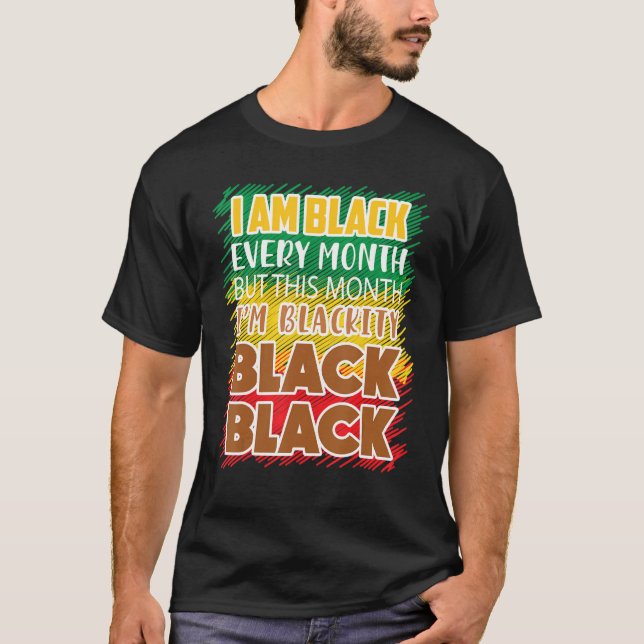 Svartvit varje månad, svart historia, Bhm Afric T Shirt (Framsida)