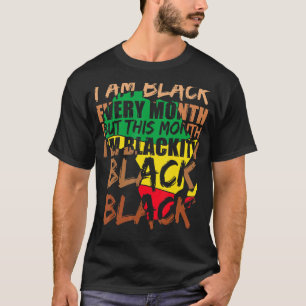 Svartvit varje månad, svart historia BHM Afric T Shirt