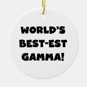 Svartvit världs Bäst-est Gamma Julgransprydnad Keramik