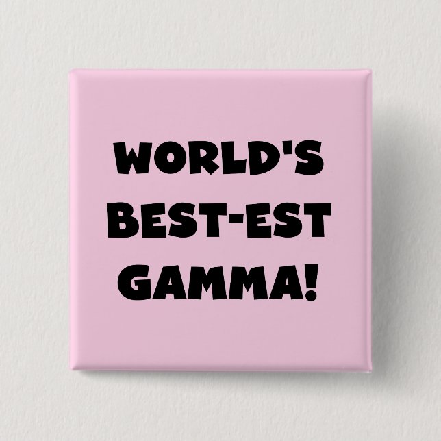 Svartvit världs Bäst-est Gamma Knapp (Framsida)