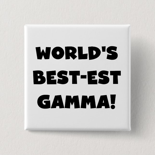 Svartvit världs Bäst-est Gamma Knapp (Framsida)