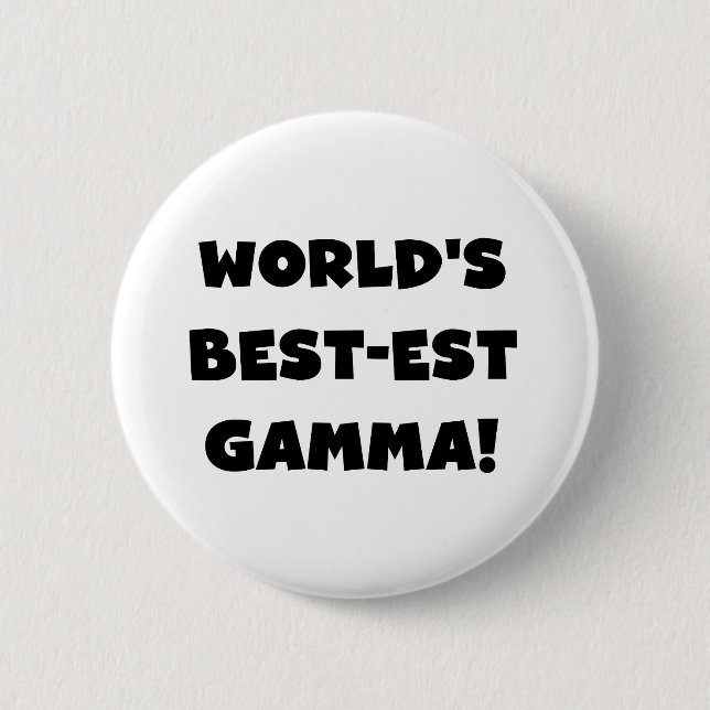 Svartvit världs Bäst-est Gamma Knapp (Framsida)