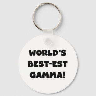 Svartvit världs Bäst-est Gamma Nyckelring