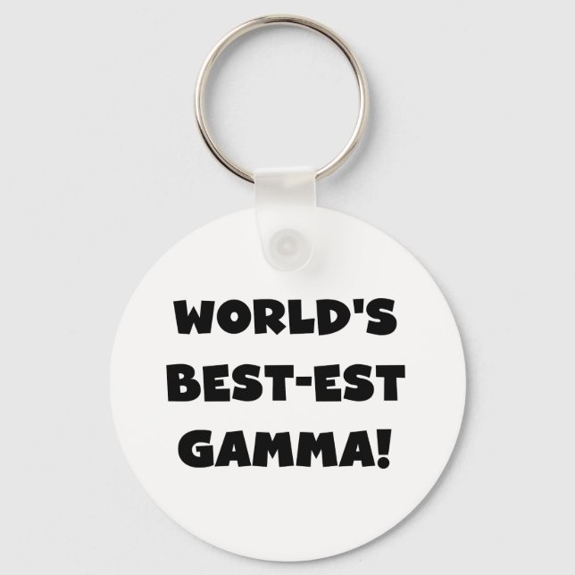 Svartvit världs Bäst-est Gamma Nyckelring (Framsida)