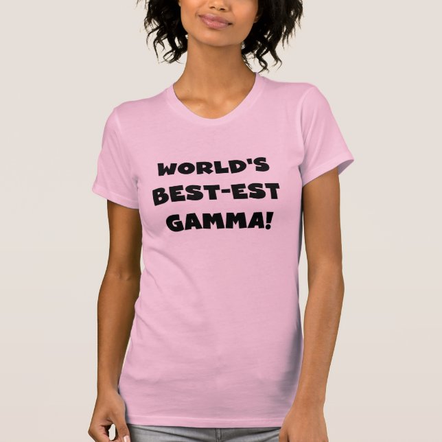 Svartvit världs Bäst-est Gamma T Shirt (Framsida)