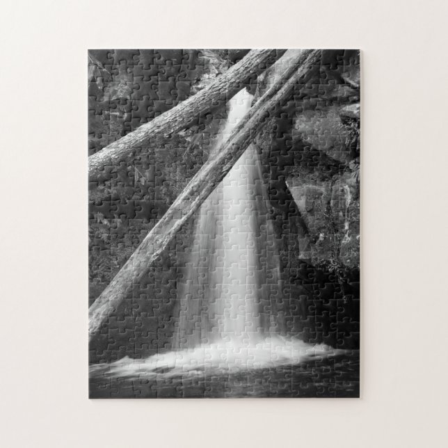 Svartvit vattenfall pussel (Vertikal)