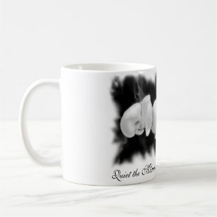 Svartvit vattenfärgsOrchider Kaffemugg