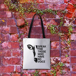 Svartvit Vegan Activism Tygkasse