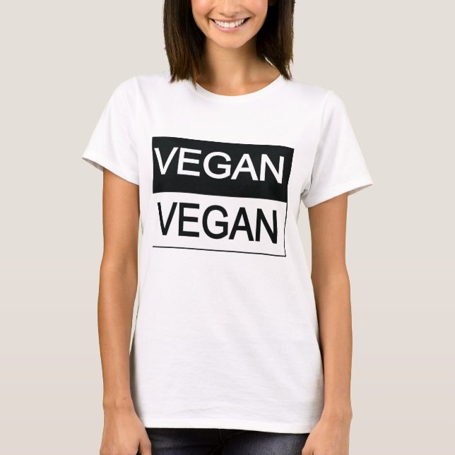 Svartvit Vegan T-shirt (Framsida)