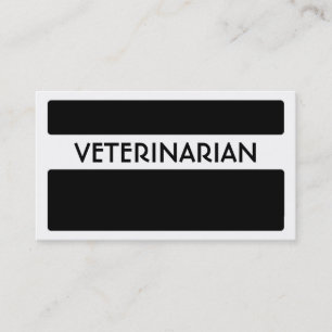 Svartvit veterinär affärskort visitkort