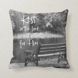 Svartvit vila i Lord Psalms Scripture Kudde