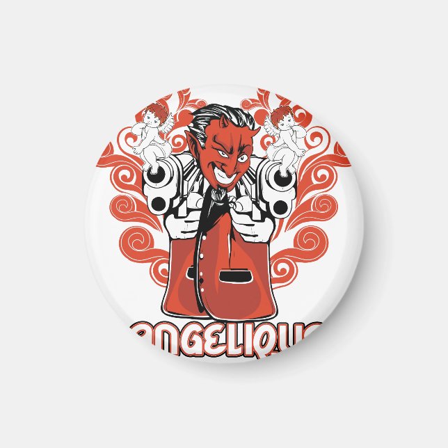 svartvit vinelik magnet (Framsidan)