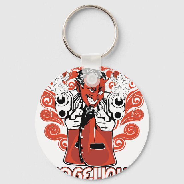 svartvit vinelik nyckelring (Framsida)