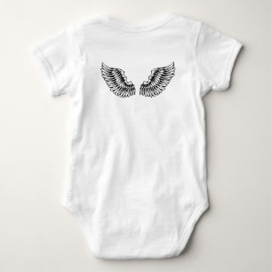 Svartvit Vingar Baby Bodykostym T Shirt