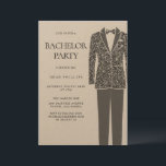Svartvit-Vintage för Bachelor-Kostym-inbjudan Inbjudningar<br><div class="desc">Svarta Vintagen för Bachelor Party-inbjudningar Se matchande samling i Niche och Nest Store - tack</div>