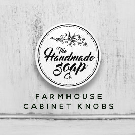 Svartvit Vintage Handmade Soap Bathroom Knopp