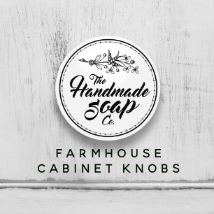 Svartvit Vintage Handmade Soap Bathroom Knopp