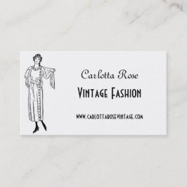Svartvit Vintage Mode Visitkort