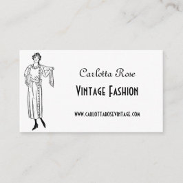 Svartvit Vintage Mode Visitkort