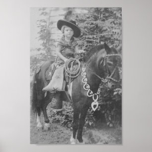(SVARTVIT) VINTAGECOWGIRL, POSTER