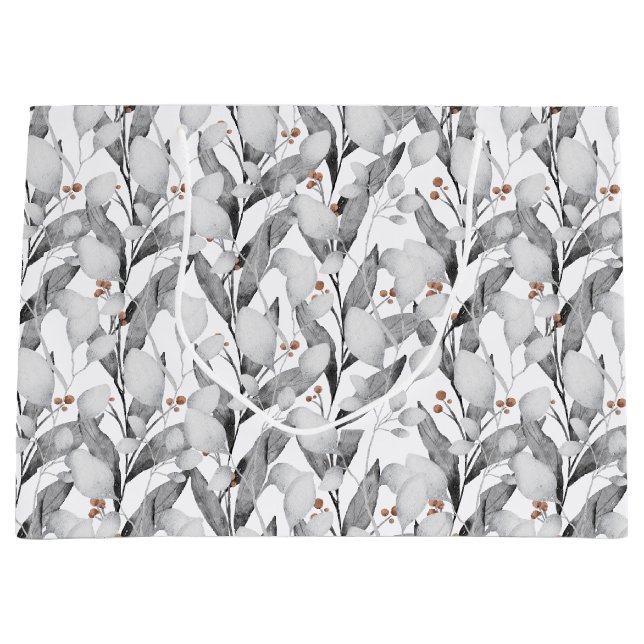 Svartvit vinterfärg Botaniskt (Framsidan)