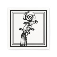 Svartvit violin Rulla med svarta konturer