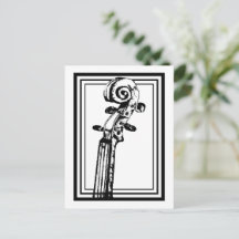 Svartvit violin Rulla med svarta konturer