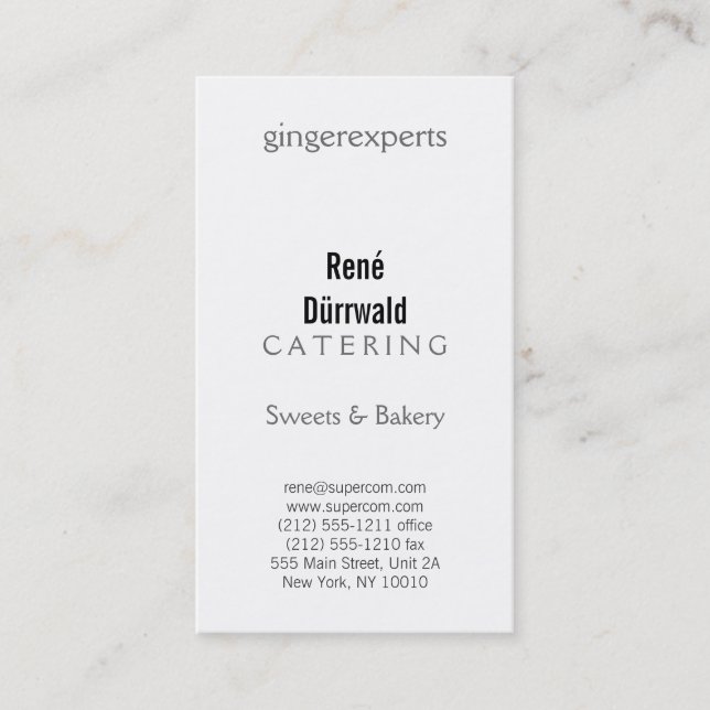 Svartvit Visitkort (Framsida)