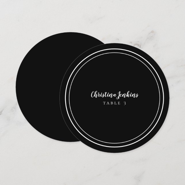 Svartvit visitkort för Anpassningsbarna Bröllop Ro (Fram/baksida)