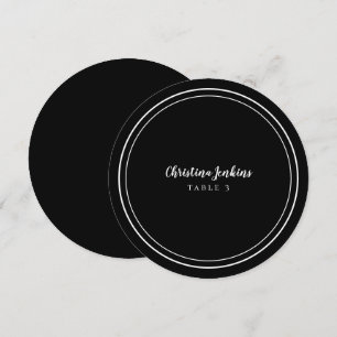 Svartvit visitkort för Anpassningsbarna Bröllop Ro