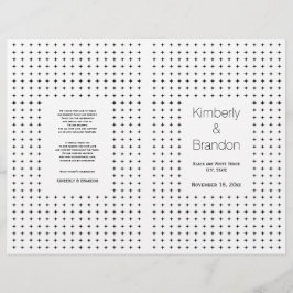 Svartvit, vit geometrisk bröllop-uppvikt program