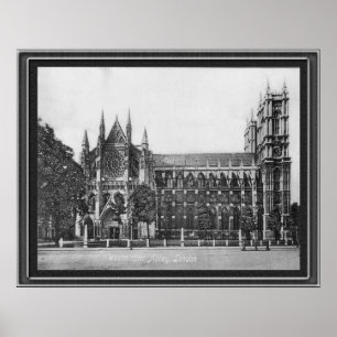 Svartvit Westminster Abbey Poster
