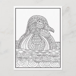 Svartvit Wood Anka-kort Vykort