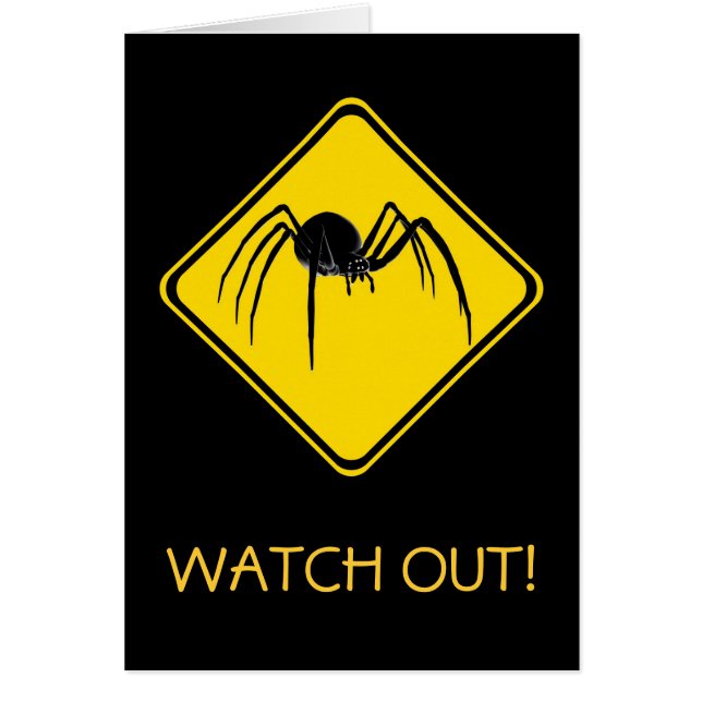 Svartvit Xing! Hälsningskort (Framsidan)