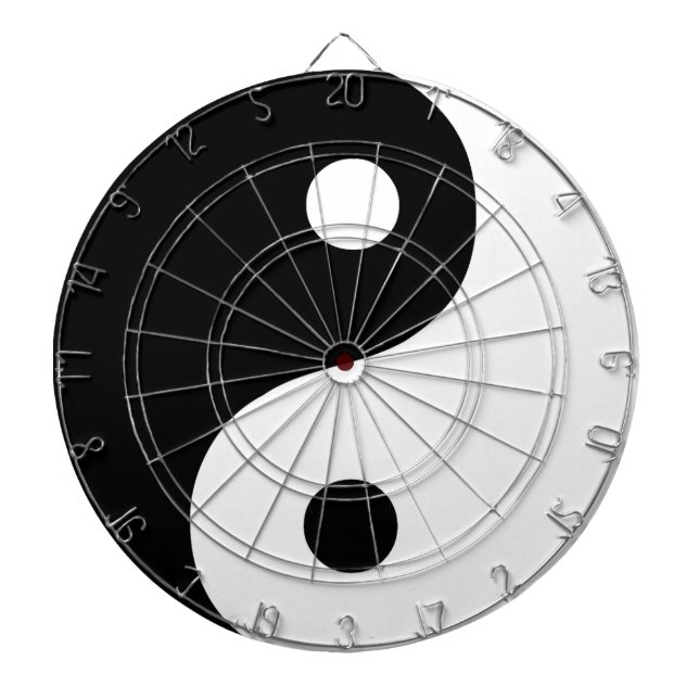 Svartvit Yin Yang Taoist Symbol Piltavla (Framsidan)
