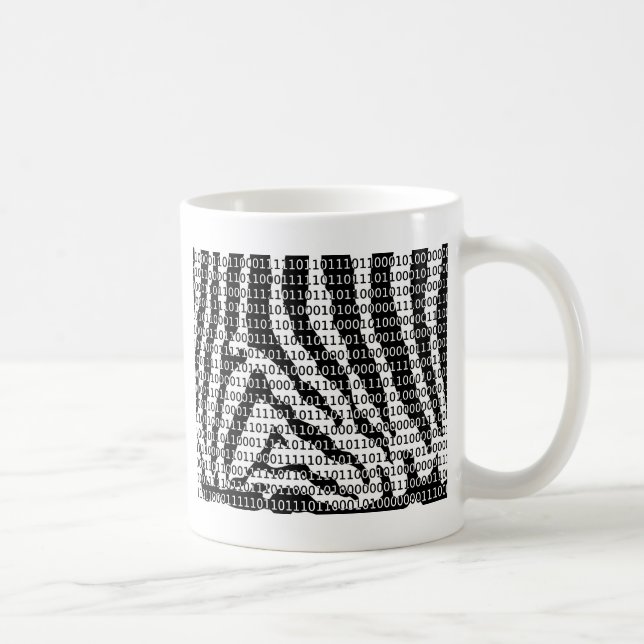Svartvit Zebra-binärkod Kaffemugg (Höger)